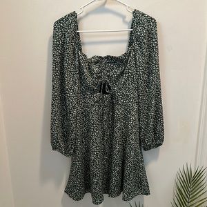 ABERCROMBIE & FITCH Green Floral Dress